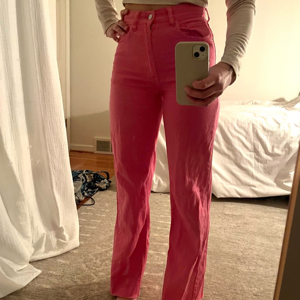 Pink jeans